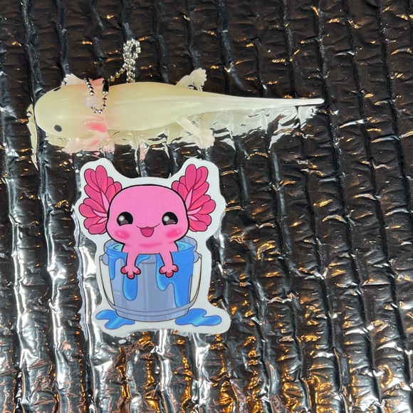 AXOLOTL IN A BUCKET Axolotl Crazy Trending WaterProof Single Deco Accent Sticker - Picture 3 of 4